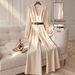 Women's V-Neck Jumpsuit Lace Trim Wide Leg Flowy Sleeves Elegant Spring Autumn_ecoleips.com