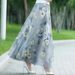 Womens Summer Autumn High Waist Skirts Elastic Waist Midi Full Long Skirt Print A-Line Mother Dance Swing Chiffon Skirt DURIKIES_ecoleips.com