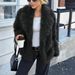 DiYun European And American Casual Style Plush Long-Sleeve Coat Women's Clothing 2025 Autumn/Winter_ecoleips.com