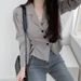 Women's Chic Casual Blazer – Korean Dongdaemun Style Slim-Fit Office Jacket (S-XL, Stretch Velvet Fabric)_ecoleips.com