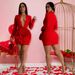 Women's Clothing Fashion Sexy Solid Color Dress Hip Wrapped Long Sleeved Short Skirt Evening Dress_ecoleips.com