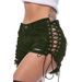 Aria Basics Aria Basics Beggar Ripped Jeans Eyelet Bandage European And American Style Nightclub Sexy Women's Hot Pants_ecoleips.com