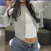 Women's Clothing Sexy Cropped Knit Cardigan - Slim Fit Round Neck Long Sleeve Top For Casual & Office Wear_ecoleips.com