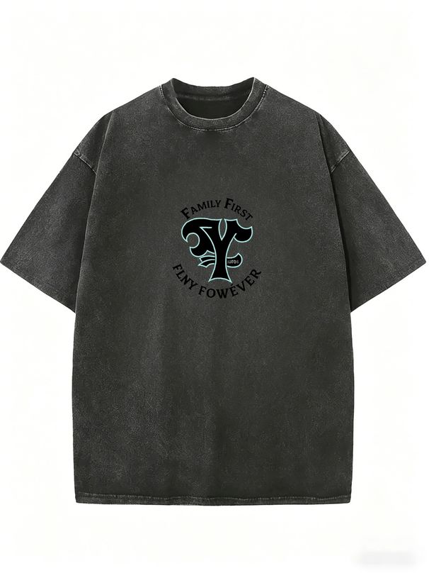 Women's Oversized Graphic Tee, Soft Washed Finish Daily Summer Wear_ecoleips.com
