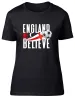 Women's T-Shirts Womens T Shirt England Football We Believe Ladies Tee Gift_ecoleips.com
