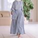 Modest Evening Dress Women's High Waisted Wide Leg Pants Vest Three Piece Set European American Style Autumn New Arrivals Muslim Fashion Clothing_ecoleips.com