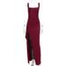 Women's Evening Gown Sexy Fashionable Halter Neck Backless High Slit Dress_ecoleips.com