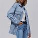 Women's Long Sleeve Denim Jacket Oversized Button Fashion Coat Spring Outerwear For Ladies_ecoleips.com