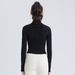 Short Gold Zipper LU Spring Double-Sided Brushed Defin Top Slim Fit Stretch Quick-Dry Stand Collar Jacket Yoga Coat_ecoleips.com