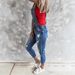 Women's Clothing Autumn And Winter New Women's Fashion Ripped Slim Stretch Jeans Women's Overalls Trousers_ecoleips.com