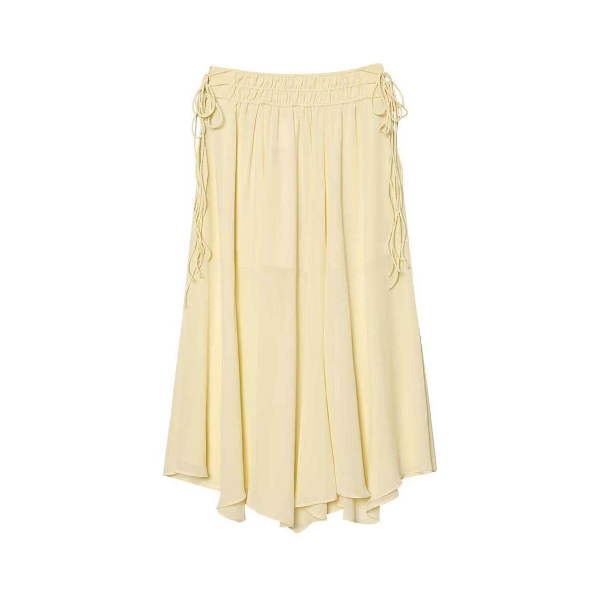 Women's Clothing Ruffled Pleated Top Chiffon Skirt Suit_ecoleips.com