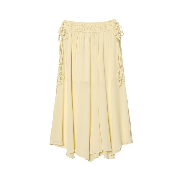 Women's Clothing Ruffled Pleated Top Chiffon Skirt Suit_ecoleips.com