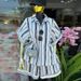 Sweet Striped Short Sleeve Shirt & High Waist Straight Shorts Set - Autumn Casual Outfit For Women_ecoleips.com