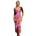 Summer Floral Print Women's Dress Style High End Maxi Suspender French Vacation Style Best Selling_ecoleips.com