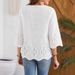 Women's Clothing Fashion Sexy Lace V Neck Spring And Summer New Three Quarter Sleeve Shirt_ecoleips.com