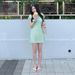 AC200 European And American Summer New Sweet Waist-cinching Casual Princess For Women, College Style Floral Print_ecoleips.com