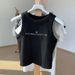 Summer Ice Silk Camisole Slim-fit Letter Print 2025 New Model Business Commuter Trendy Versatile_ecoleips.com