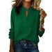 2026 New Independent Station European And American Cross-Border Casual V-Neck Long Sleeve Elegant Women's Shirt_ecoleips.com