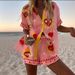 Custom Digital Print Women's Summer Top Set, Vibrant 3D Pattern, Sleeveless & Short-Sleeve Options (S-5XL)_ecoleips.com