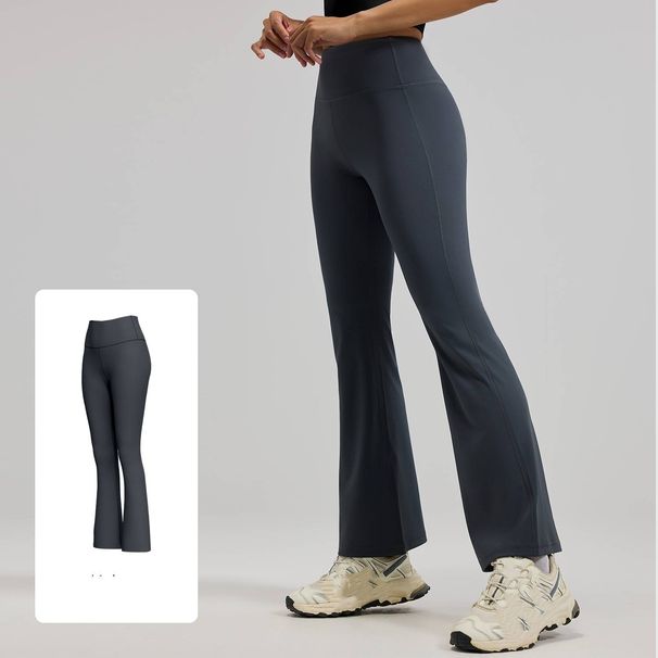 High-Waisted Flare Yoga Pants Women's Butt-Lifting Stretchy Workout Leggings Pilates Dance Naked Sensation Fabric_ecoleips.com