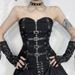 Women's Sexy Hot Girl Fishbone Strapless Leather Buckle Vest Cross Border European American Style Summer 2024 New Arrival_ecoleips.com