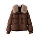 Big Fur Collar Cotton-padded Coat For Women's New Winter Loose Wear With Down Cotton Jacket_ecoleips.com