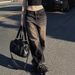 Women's Clothing High Waisted Street Style Black Solid Color Jeans, Casual Full Length, With Button Closure, Suitable For All Seasons._ecoleips.com