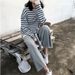Autumn College Style Striped Retro Long Sleeve Loose Slim Bf Lazy Style Crew Neck Sweater Women_ecoleips.com