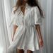 Women's Clothing Summer Style Short Dress Stand Collar Sweet Tie Waist Pleated A-Line Women's Fashion Dress For Formal & Casual_ecoleips.com