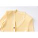 Women's Clothing Bright Yellow Fashion Fishtail Skirt Long Sleeve V Neck Two Piece Set Spring Autumn Style Trendy Women's Clothing_ecoleips.com