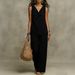 Organic Linen Lounge Set – Women's V-Neck Tank & Wide-Leg Pants (S-XXL, 5 Earth Tones)_ecoleips.com