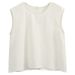 Summer Women's Sleeveless Cotton Linen T-Shirt Top Casual Japanese Korean Style Ramie Cotton Vest Back Slit Design_ecoleips.com