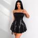 Women's Clothing Sleeveless Tube Top Waist Slim Fit Sequin Dress_ecoleips.com