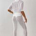 Women's Sexy Beach Cover-Up Set - Knitted Lace Polo Collar Deep V Button-Up Two-Piece Outfit For Summer_ecoleips.com