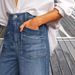 Women's Retro Wide Leg Casual Jeans mid Rise Stretch Distressed Hem Slanted Pockets Cropped Length European American Style_ecoleips.com