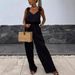 Women's Clothing Spring And Summer New Suspender Sleeveless Pocket Jumpsuit Ins Casual Loose Women's Jumpsuit_ecoleips.com
