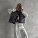 Women's Stand Collar Quilted Vest With Leopard Print - Short Sleeveless Puffer Jacket For Autumn, Streetwear Fashion, Slim Fit (Black/Brown, S/M/L)"_ecoleips.com