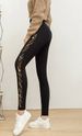 Fall New Arrival Gold Rhinestone Leggings For Women - High Waist Slimming Stretchy Pants, Sexy Animal Print & Glamorous Studs, Versatile Casual_ecoleips.com