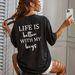 Women's Relaxed Fit Graphic Tee Cotton-Soft Breathable Everyday T-Shirt Street Style Comfort Lightweight Top_ecoleips.com