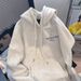 cotton Composite Milk Silk 320g, Silver Fox Fleece 420g, Round Neck, Double Hood, Loose-fitting Sweatshirt_ecoleips.com