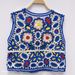 Bohemian Embroidered Vest Women's Sleeveless V-Neck Openwork Short Cardigan Top_ecoleips.com