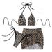 foreign Trade Bikini Swimwear 2025 New European And American Leopard Print Lace-up Sexy Swimsuit Women's_ecoleips.com