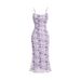 Women's Clothing Spring Floral Suspender Skirt Waist Slim Dress_ecoleips.com