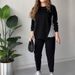 Women's Casual Sweater Set – Loose Fit Round Neck Pullover & Pants (Light Gray/Black/Apricot, XS-XXXL)_ecoleips.com