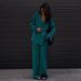European And American Ins Style Satin Suit Trousers Women's Casual Drape Two Piece Set High-End Wholesale Fashion 2025_ecoleips.com