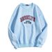 Women's Clothing 2024 autumn new round neck long sleeve letter women's casual outer wear plus velvet large size sweater tops women _ecoleips.com