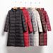 Women's Lightweight Long Down Coat – Slim-Fit Knee-Length Hooded Jacket With Duck Feather Filling For Autumn & Winter_ecoleips.com