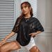 Women's Oversized Casual T-Shirt Soft Brushed Milk Silk Blend Tee Streetwear Essential Minimalist Print round Neck Short Sleeve Top_ecoleips.com
