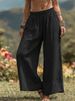 Women's High-Waisted Slimming Wide Leg Pants Casual Loose Fitting Long Trousers Solid Color Spring/Summer Fashion_ecoleips.com
