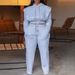 Women's Plus Size Hoodie & Straight Leg Pants Set – Trendy Pullover Sweatshirt With Drawstring & Casual Lounge Pants (0XL-5XL, Grey & More)_ecoleips.com